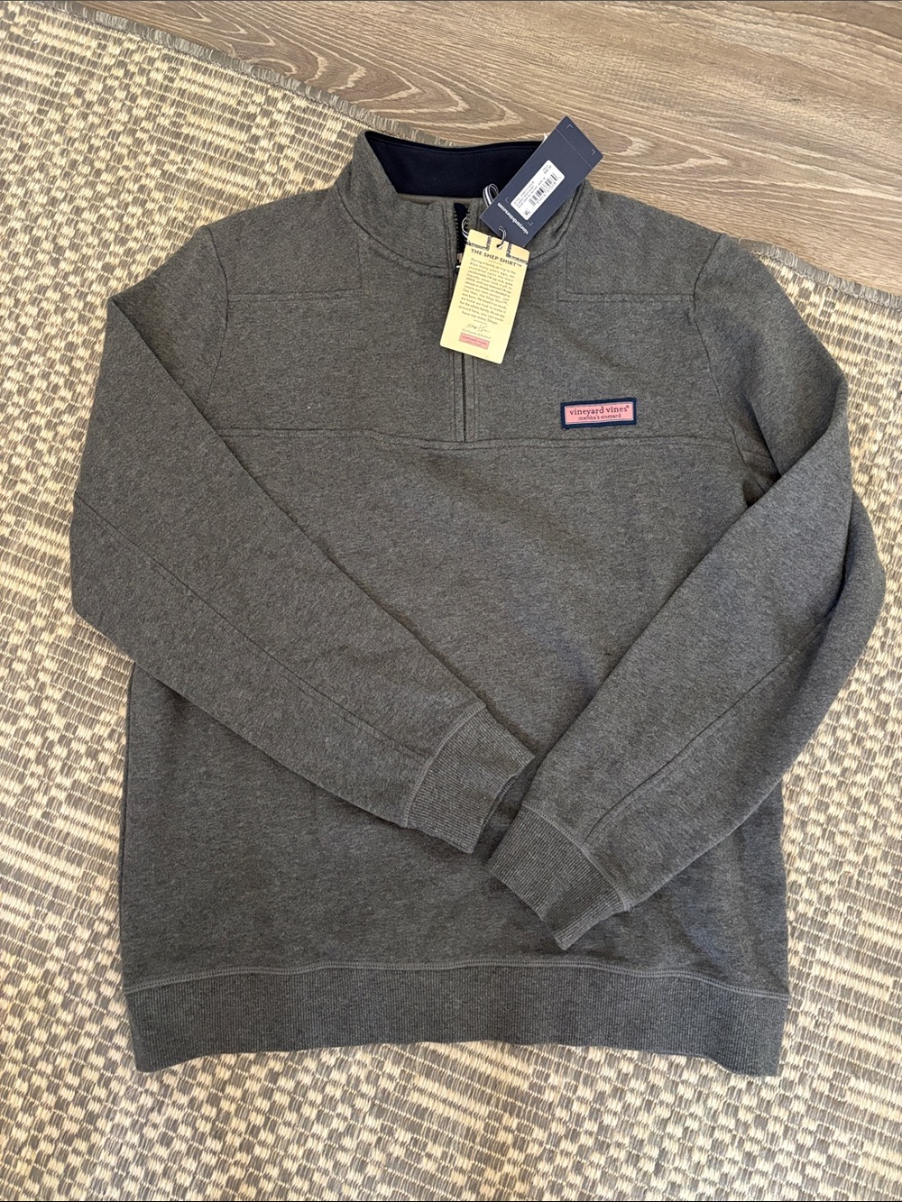 Vineyard Vines Men's Dark Gray Quarter-Zip Pullover